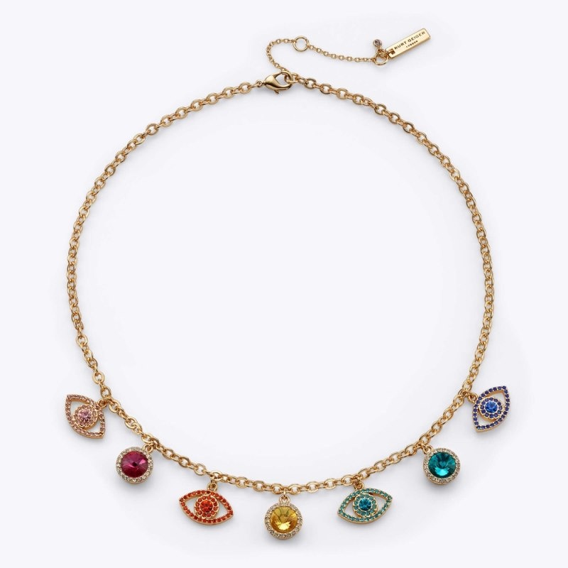 Kurt Geiger Eye Crystal Necklace Aurii | XTEJ2570