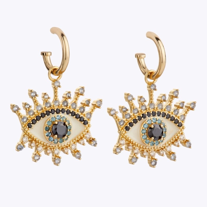 Kurt Geiger Eye Huggie Earrings Aurii | MZYT5263