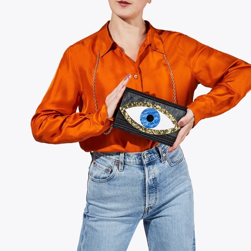 Kurt Geiger Eye Party Envelope Negrii | YVTP8446