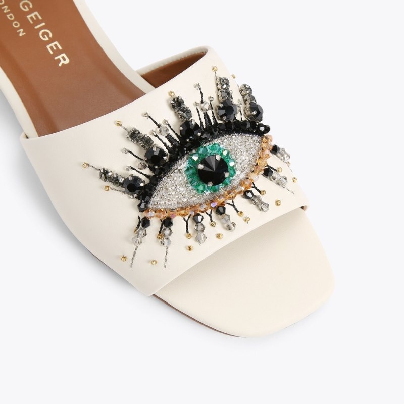 Kurt Geiger Eye Sandal Bone | UYWR0114