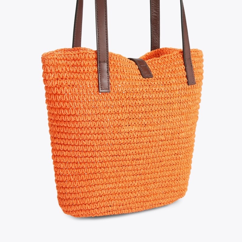Kurt Geiger Hampton Raffia Portocalii | OWCU5882