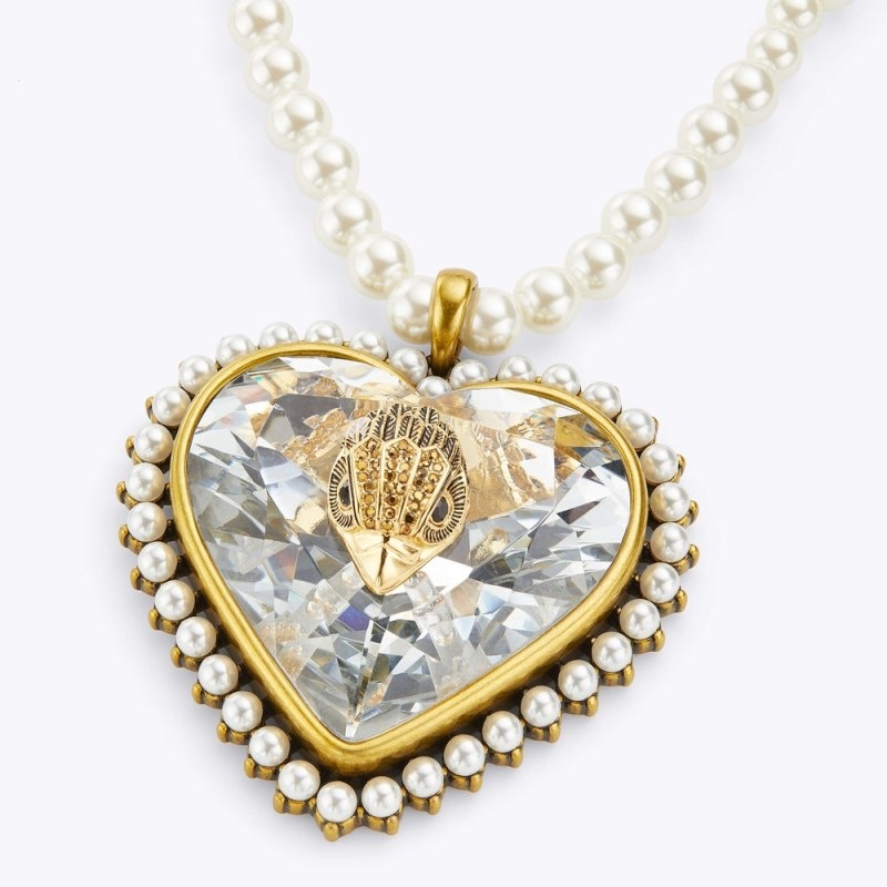 Kurt Geiger Heart Large Necklace Albi | FYMK7651