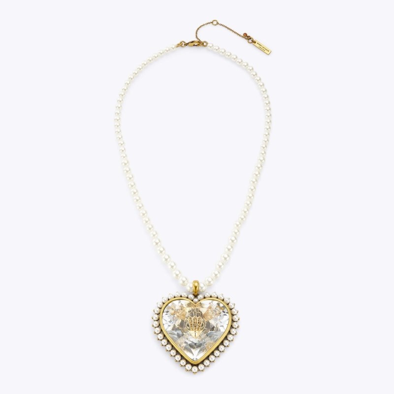 Kurt Geiger Heart Large Necklace Albi | FYMK7651