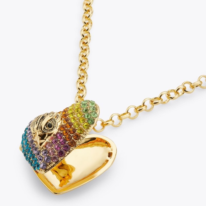 Kurt Geiger Heart Locket Necklace Colorati | MJSK7712