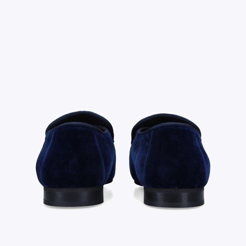 Kurt Geiger Hugh Eagle Velvet Bleumarin | CIZL6844