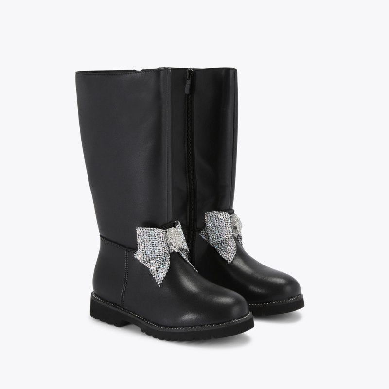 Kurt Geiger Kensington Bow Boot Negrii | KVIW4697