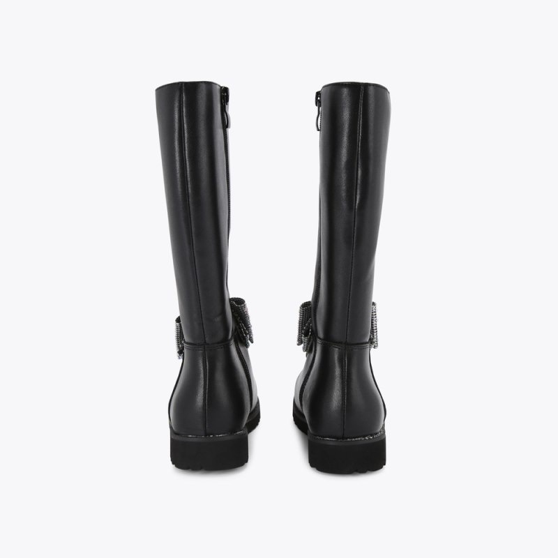 Kurt Geiger Kensington Bow Boot Negrii | KVIW4697