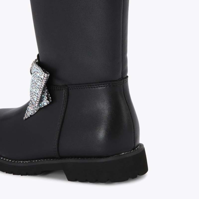Kurt Geiger Kensington Bow Boot Negrii | KVIW4697