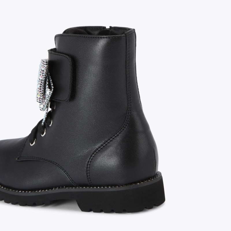 Kurt Geiger Kensington Bow Boot Negrii | CKFZ6876
