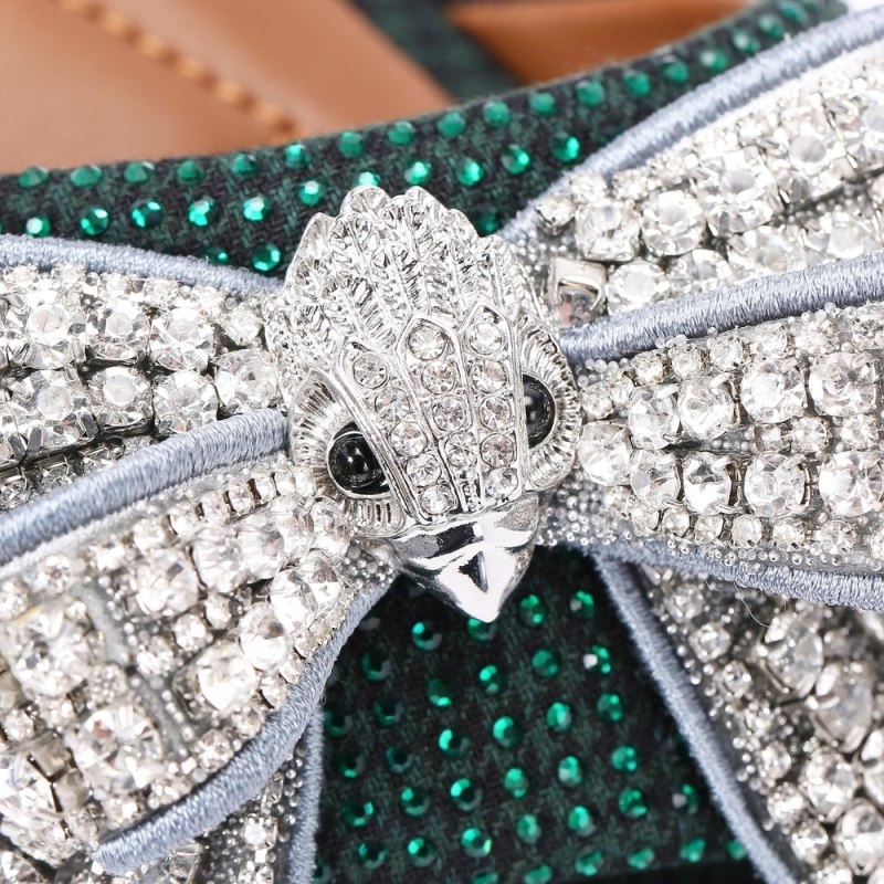 Kurt Geiger Kensington Bow Plati Verzi Inchis | AVKR3260