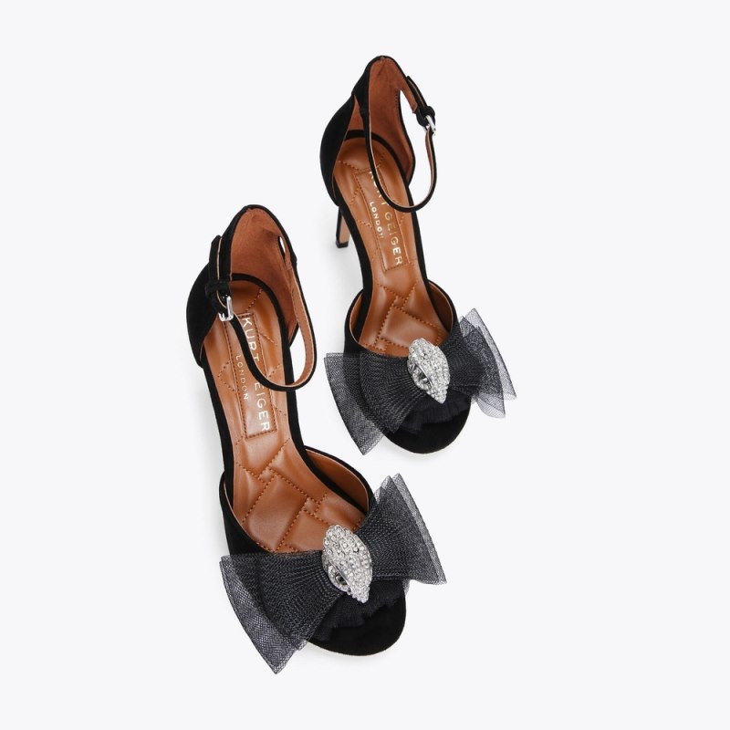 Kurt Geiger Kensington Bow Sandal Negrii | OCHC3100