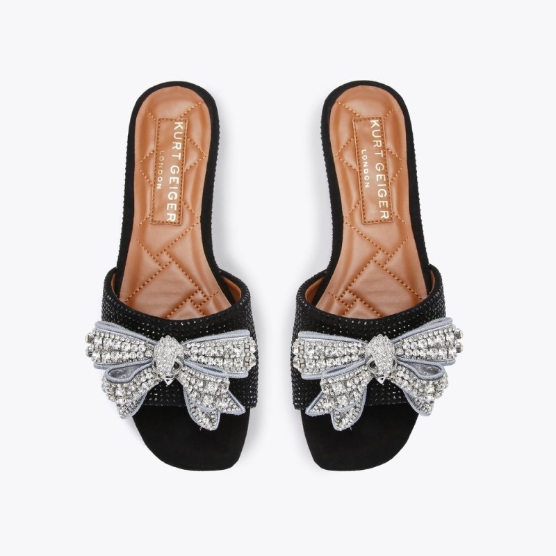 Kurt Geiger Kensington Bow Sandal Negrii | NYOA8576