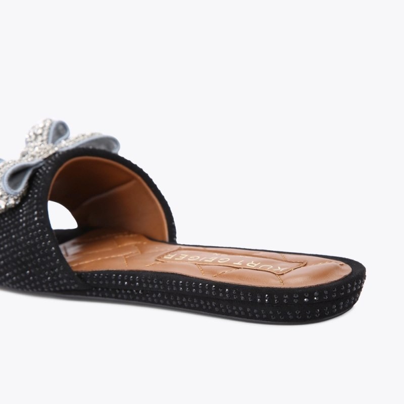 Kurt Geiger Kensington Bow Sandal Negrii | NYOA8576