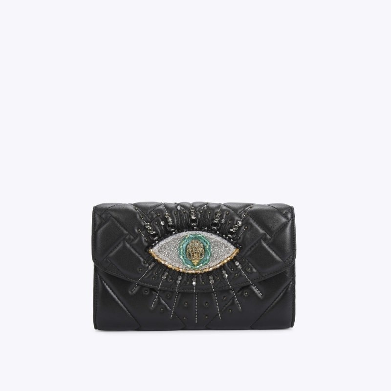 Kurt Geiger Kensington Chain Eye Wallet Negrii | TUPR0453