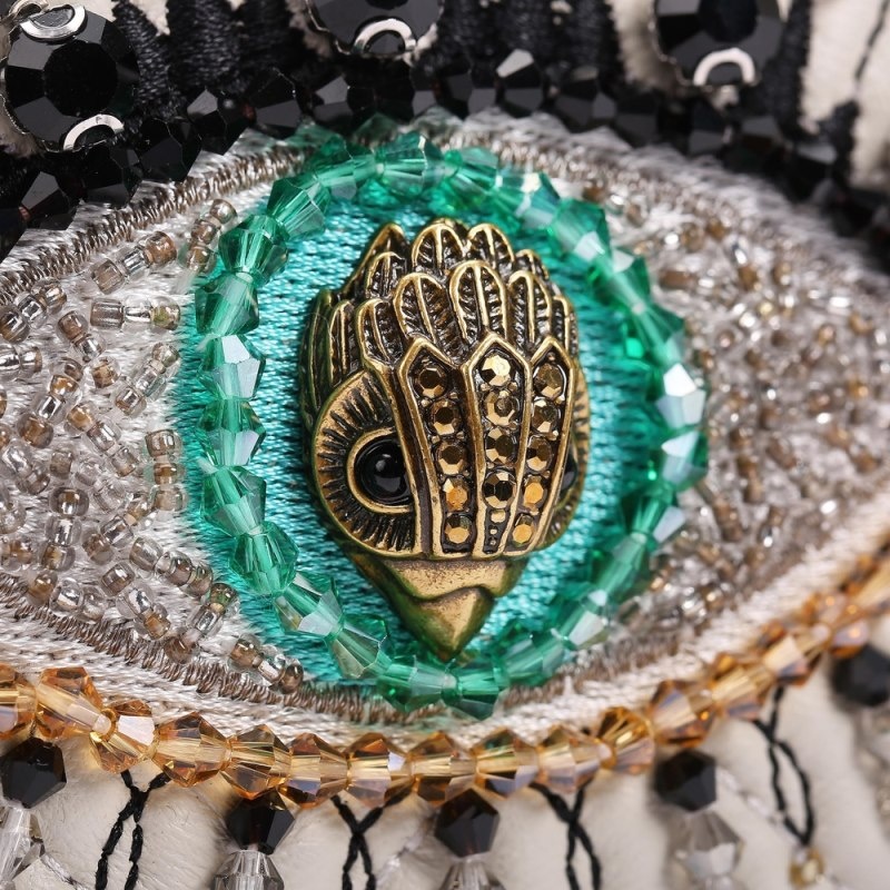 Kurt Geiger Kensington Eye Chain Bone | EKXF8612