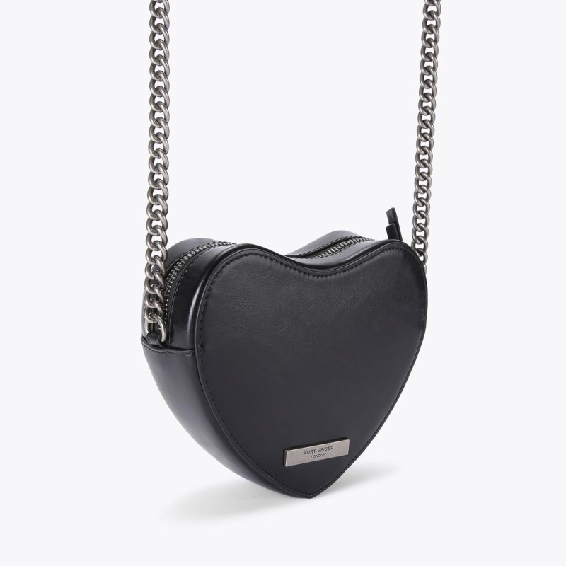 Kurt Geiger Kensington Heart Bag Negrii | YTTE3124