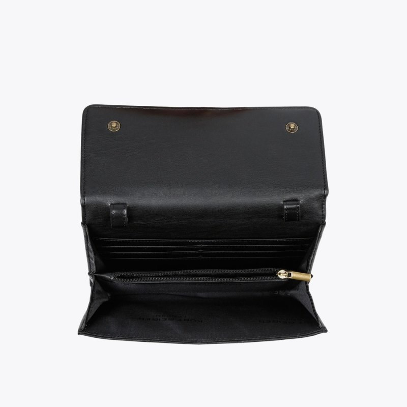 Kurt Geiger Kensington Matlasat Wallet Negrii | GLLK5300