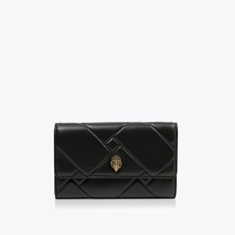 Kurt Geiger Kensington Matlasat Wallet Negrii | GLLK5300