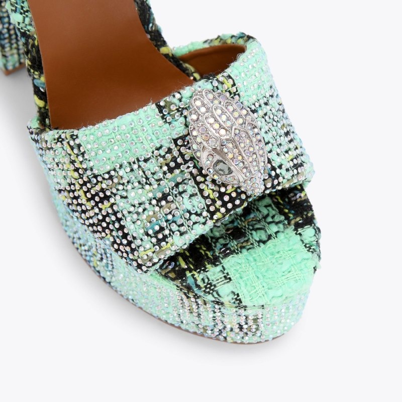 Kurt Geiger Kensington Platforma Sandal Verzi | FEXW3915