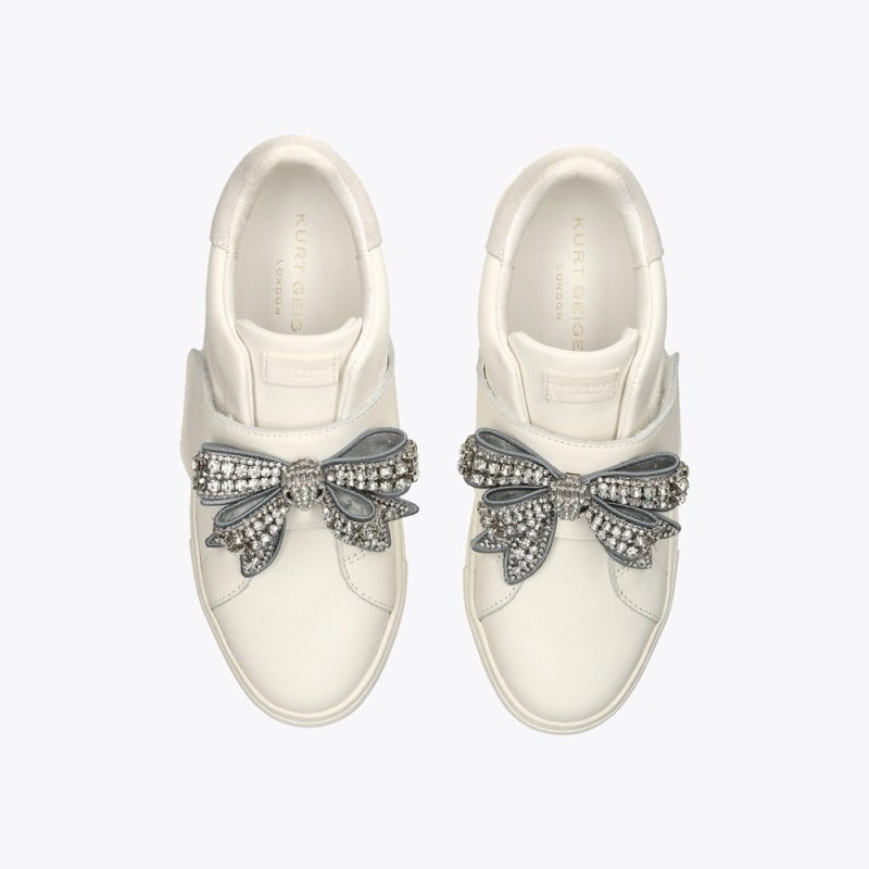 Kurt Geiger Laney Bow Argintii | ORJJ4063