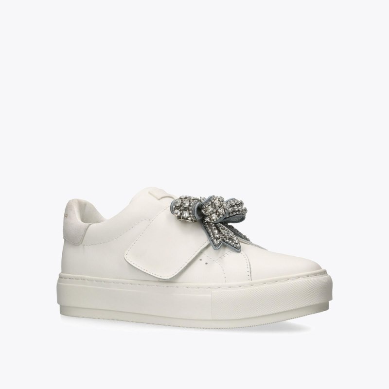 Kurt Geiger Laney Bow Argintii | ORJJ4063