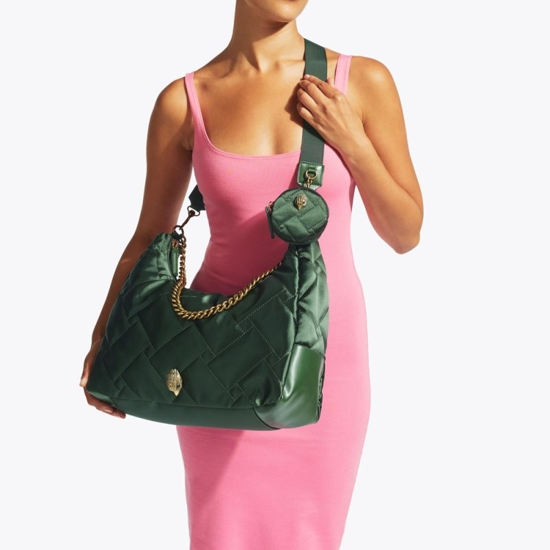 Kurt Geiger Large Recycled Hobo Verzi Inchis | VICV6774