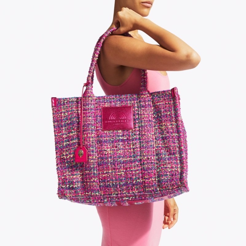 Kurt Geiger Large Tweed Southbank Fushia | NVXM2853