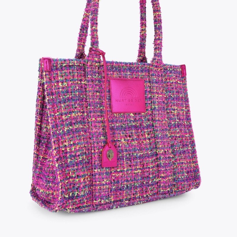 Kurt Geiger Large Tweed Southbank Fushia | NVXM2853