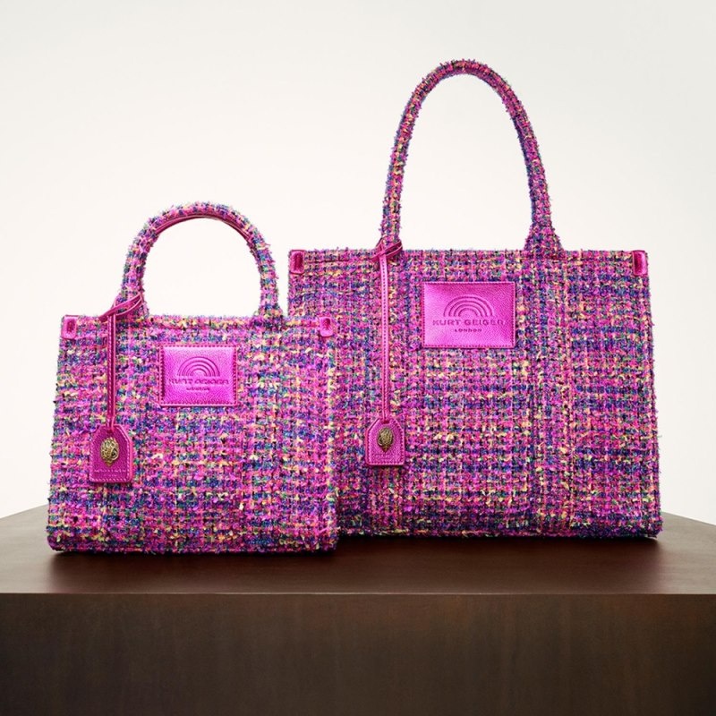 Kurt Geiger Large Tweed Southbank Fushia | NVXM2853