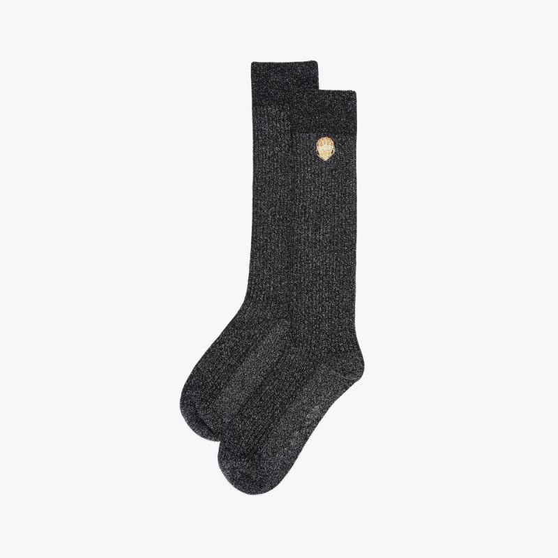 Kurt Geiger Lurex Knee Negrii | TDFH8410