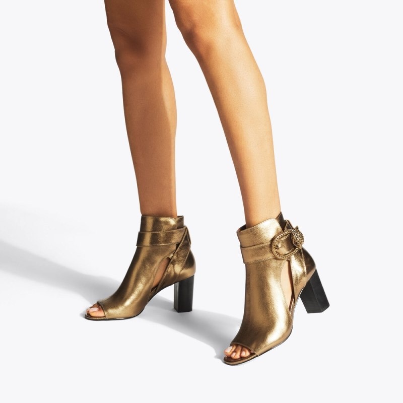 Kurt Geiger Mayfair Peep Bombeu Bronze | AJIM3886