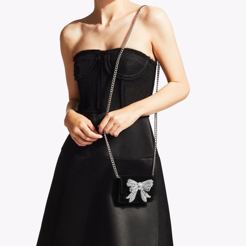 Kurt Geiger Micro Bow Shoreditch Negrii Albi | TAVV4668