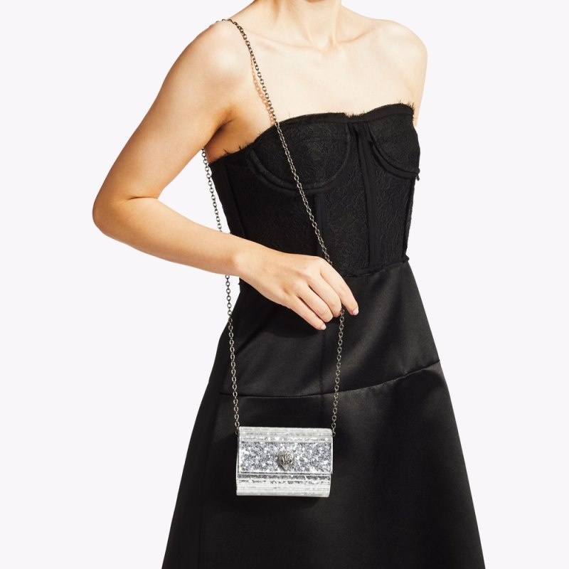 Kurt Geiger Micro Party Clutch Argintii | OXAH6486