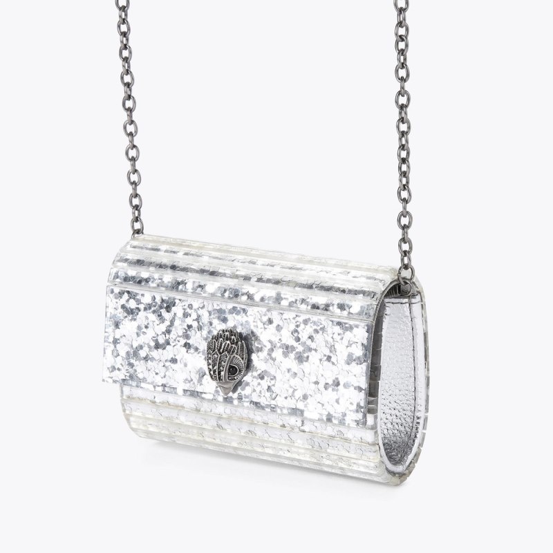 Kurt Geiger Micro Party Clutch Argintii | OXAH6486