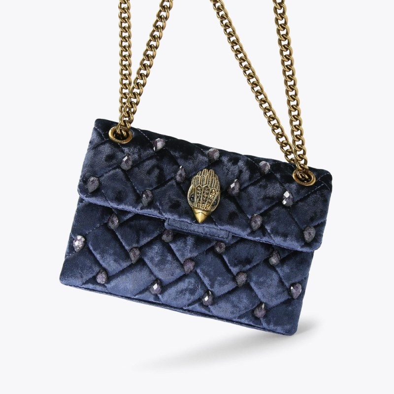 Kurt Geiger Mini Crystal Kensington Albastri Inchis | JLHB5319