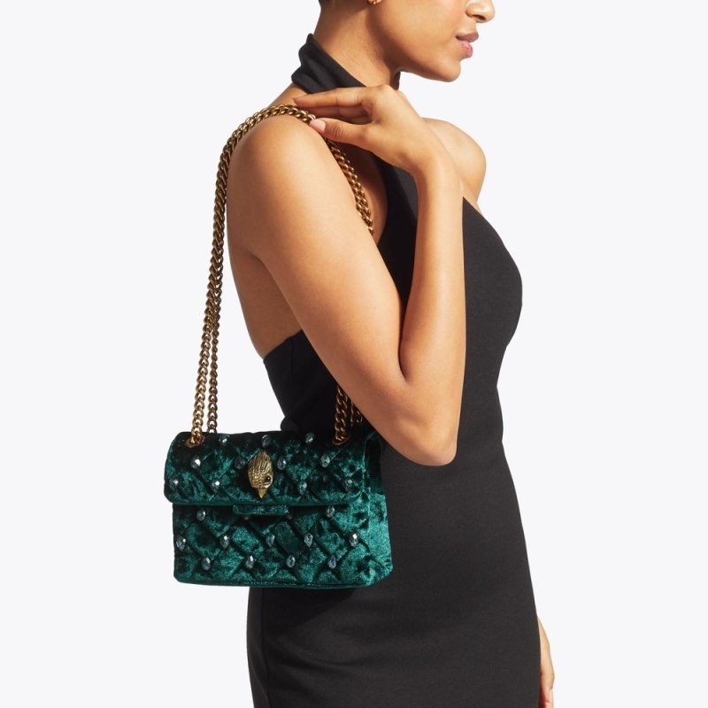 Kurt Geiger Mini Crystal Kensington Verzi Inchis | VIBO4019