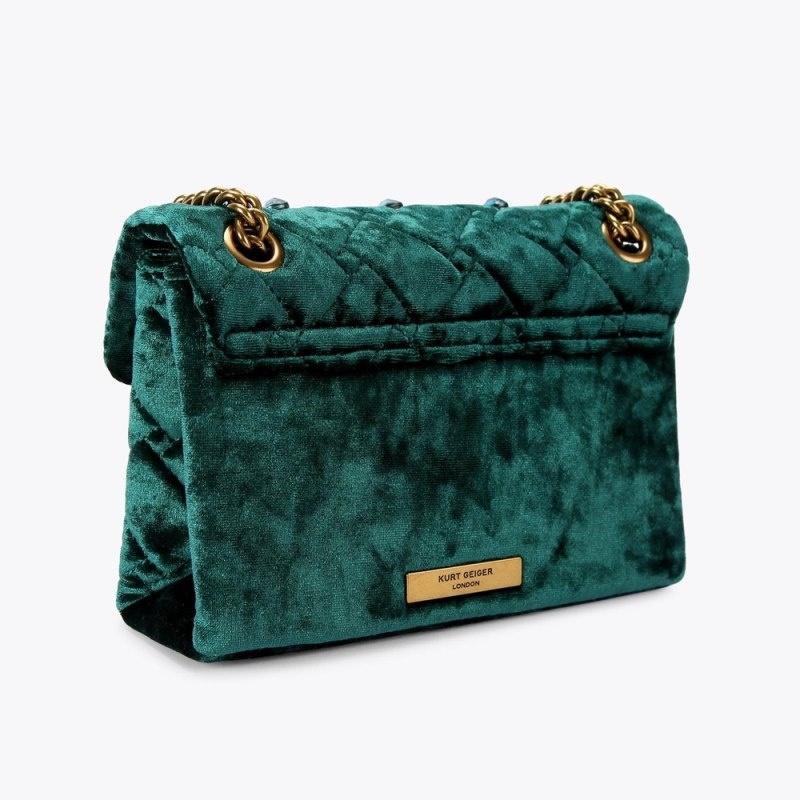 Kurt Geiger Mini Crystal Kensington Verzi Inchis | VIBO4019