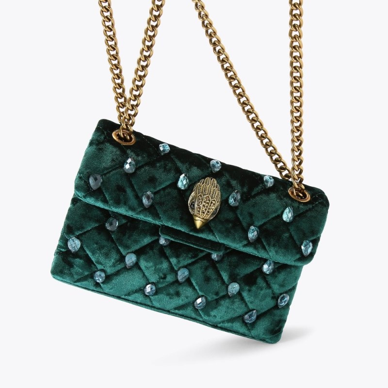Kurt Geiger Mini Crystal Kensington Verzi Inchis | VIBO4019