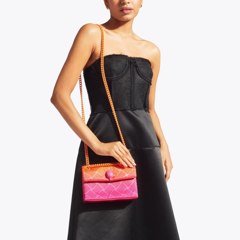 Kurt Geiger Mini Fabric Kensington Fushia | GGKW7943