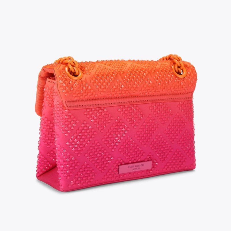Kurt Geiger Mini Fabric Kensington Fushia | GGKW7943