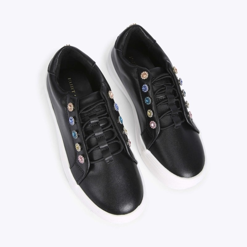 Kurt Geiger Mini Liviah Sneaker Negrii | DTYQ3981