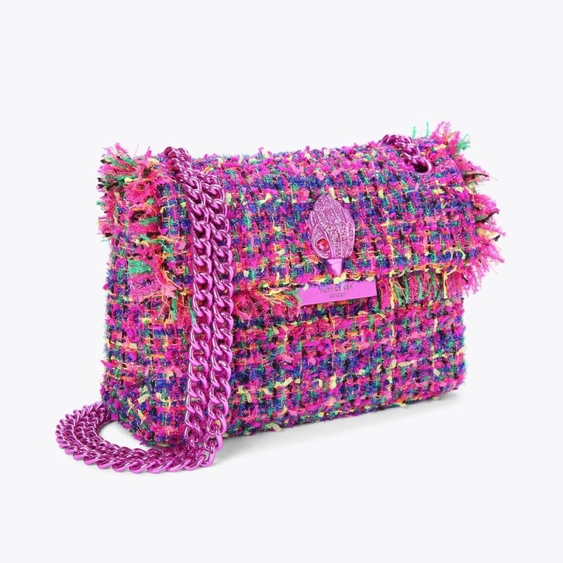 Kurt Geiger Mini Tweed Kensington Fushia | WVFH7776