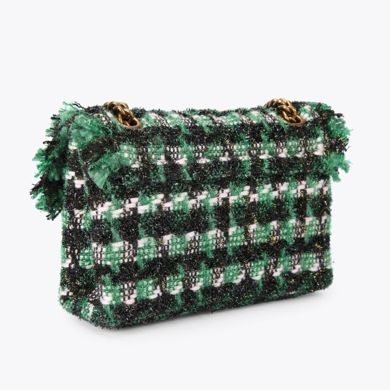 Kurt Geiger Mini Tweed Kensington Negrii Verzi | AGQR0586