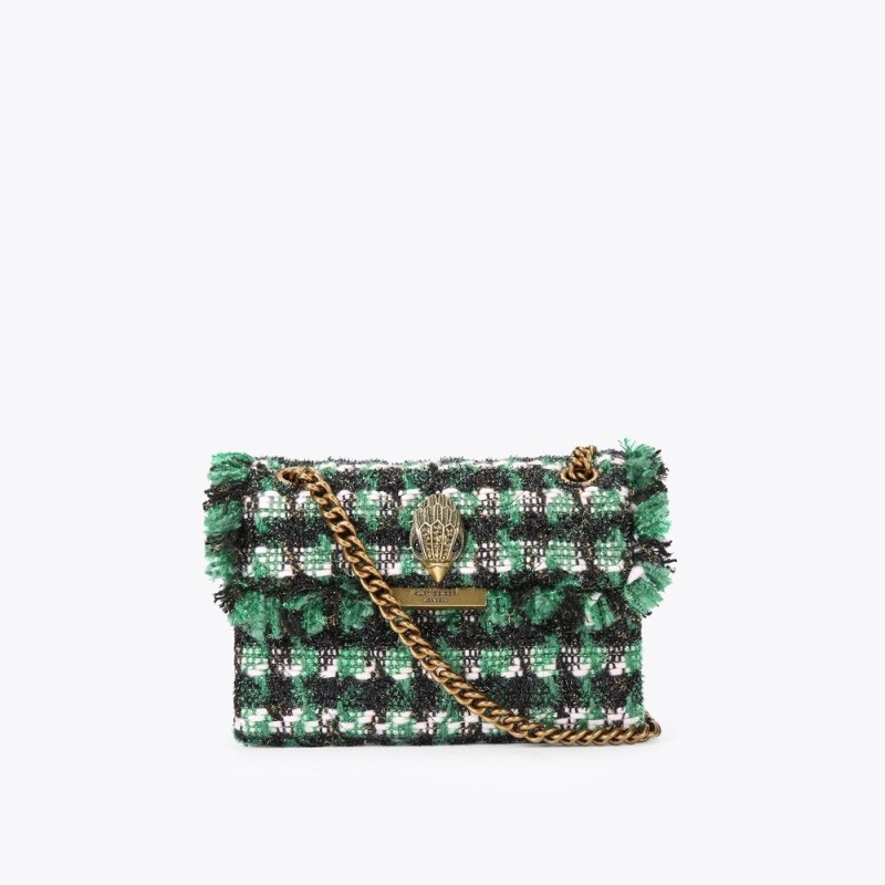 Kurt Geiger Mini Tweed Kensington Negrii Verzi | AGQR0586