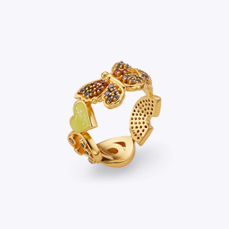 Kurt Geiger Multi Charm Ring Colorati | LJLG9408