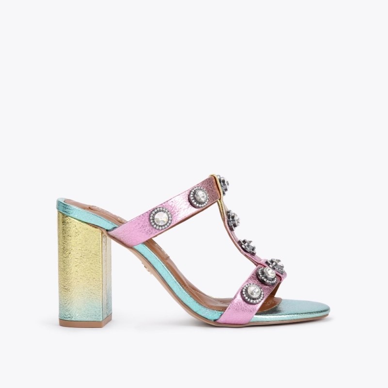 Kurt Geiger Octavia Block Mule Roz | VYBM5089