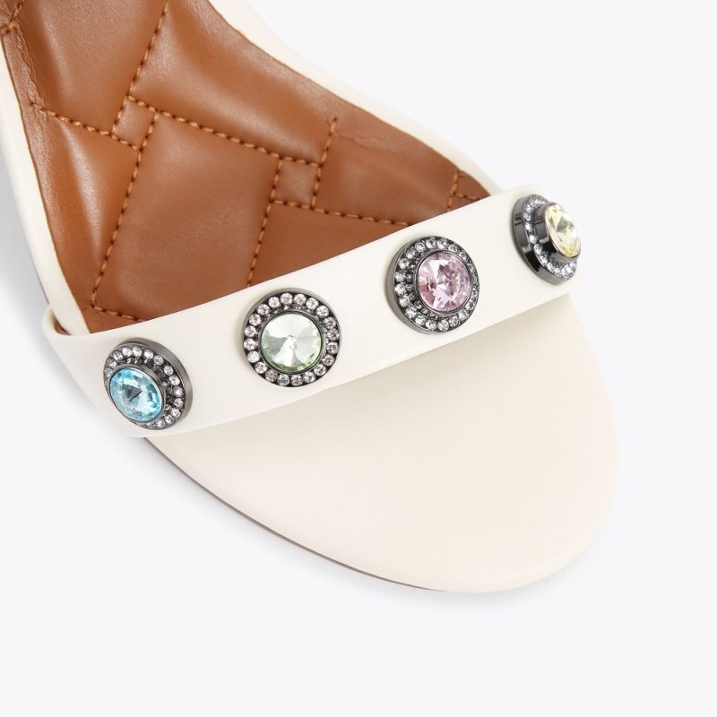 Kurt Geiger Octavia Block Sandal Bone | NPDX5793