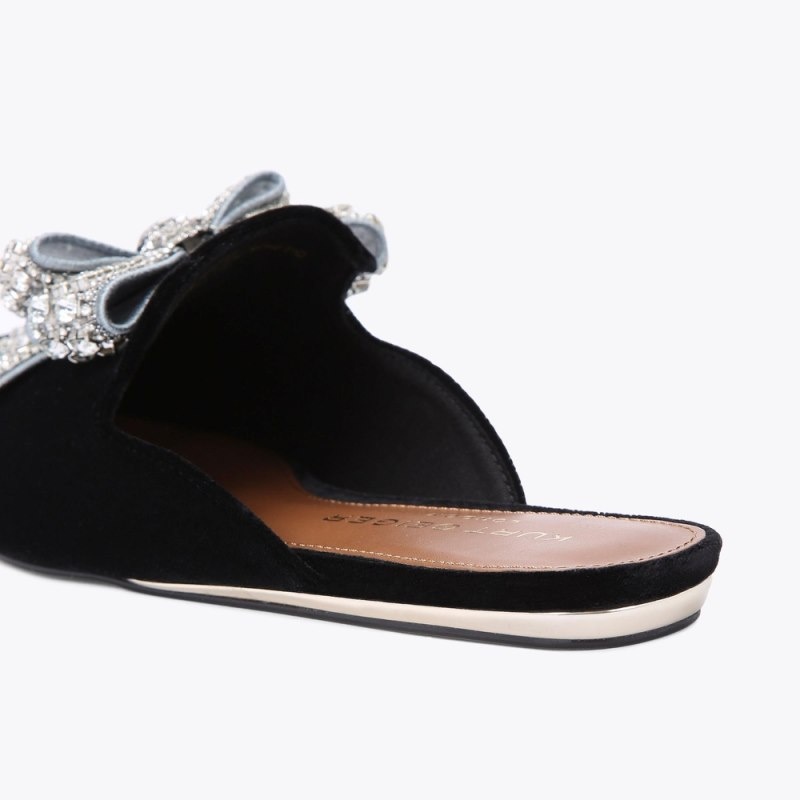 Kurt Geiger Olive Bow Mule Negrii | EJVI7916