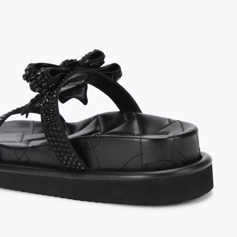 Kurt Geiger Orson Drench Bow Negrii | GJYP4878