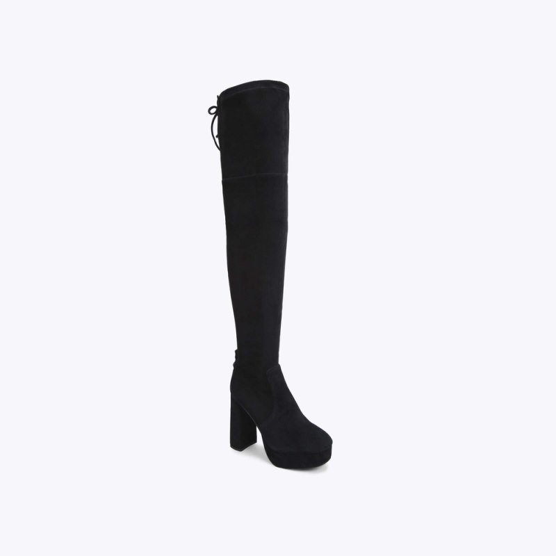 Kurt Geiger Pierra Platforma Over The Knee Negrii | VPSF8096
